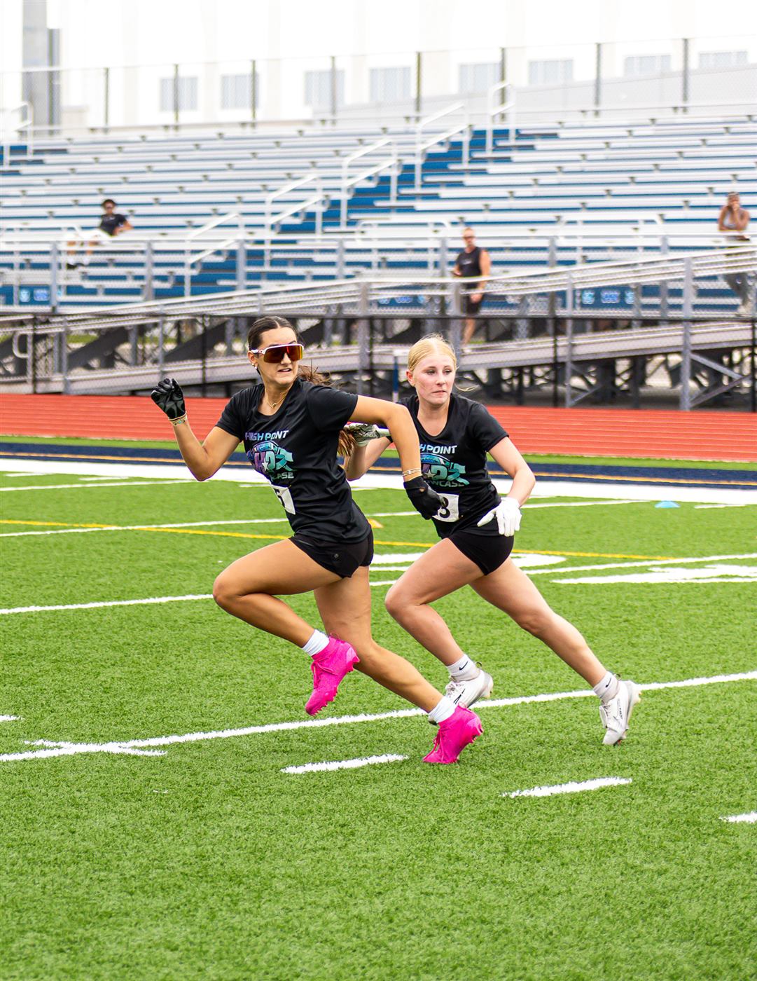 Athlete catching a pass